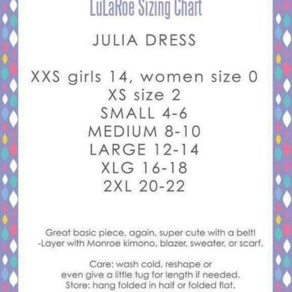 LULAROE Julia Dress Size 2XL - Picture 4 of 4